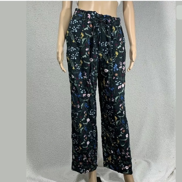 Anna Glover X H&M Women’s Wide Leg Floral Pull on Pants Size 10 - Picture 1 of 8